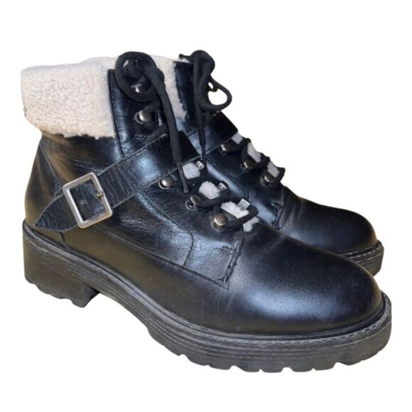 Kensi Black Leather Dagger Brooklyn Monroe Boots size 10 - Picture 1 of 5